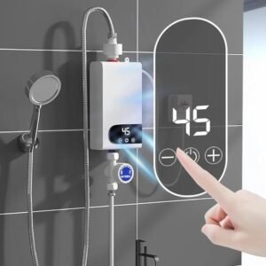 Alternative view of Thermostatic Water Heater Shower and LCD Screen Temp Control RYK 010