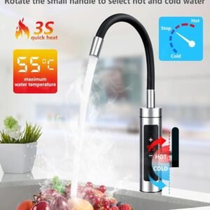 Electric Kitchen Faucet Touch Screen Temp Adjusted LED Water Tap - টাচ স্কিন ইলেক্ট্রিক ওয়াটার ট্যাপ RY 011