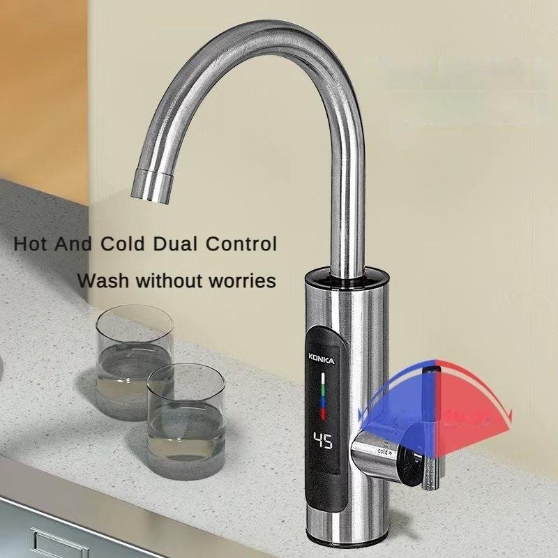 LED Metal Instant Electric Kitchen Faucet Water Tap - কিচেনের প্রিমিয়াম ইলেক্ট্রিক ওয়াটার ট্যাপ RY 019 - Image 2