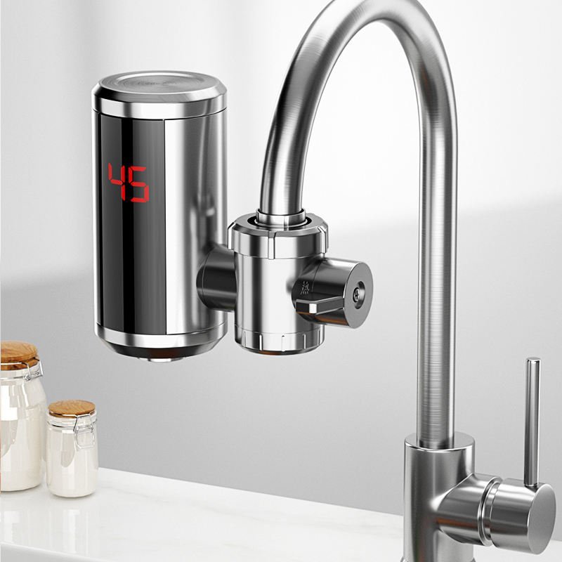 LED Metal Instant Electric Kitchen Faucet Water Tap কিচেনের প্রিমিয়াম ইলেক্ট্রিক ওয়াটার ট্যাপ RY 013 - Image 2
