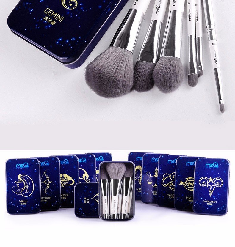 MSQ 6pcs Makeup Brushes Set With Magnetic Case - Image 3