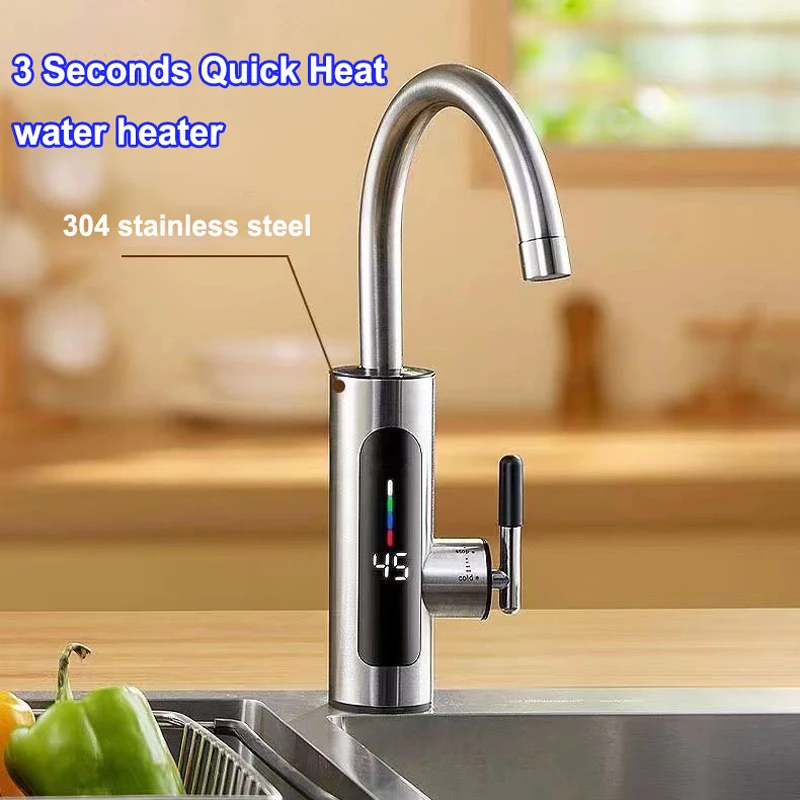 LED Metal Instant Electric Kitchen Faucet Water Tap - কিচেনের প্রিমিয়াম ইলেক্ট্রিক ওয়াটার ট্যাপ RY 019 - Image 4