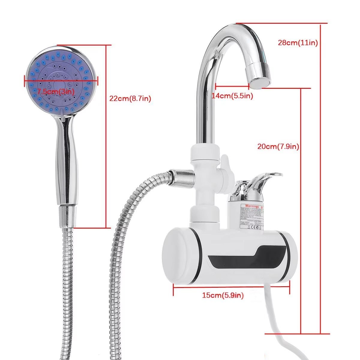 দেওয়ালের জন্য শাওয়ার সহ গরম পানির ট্যাপ - Hot Tap Wall With Shower - Image 2