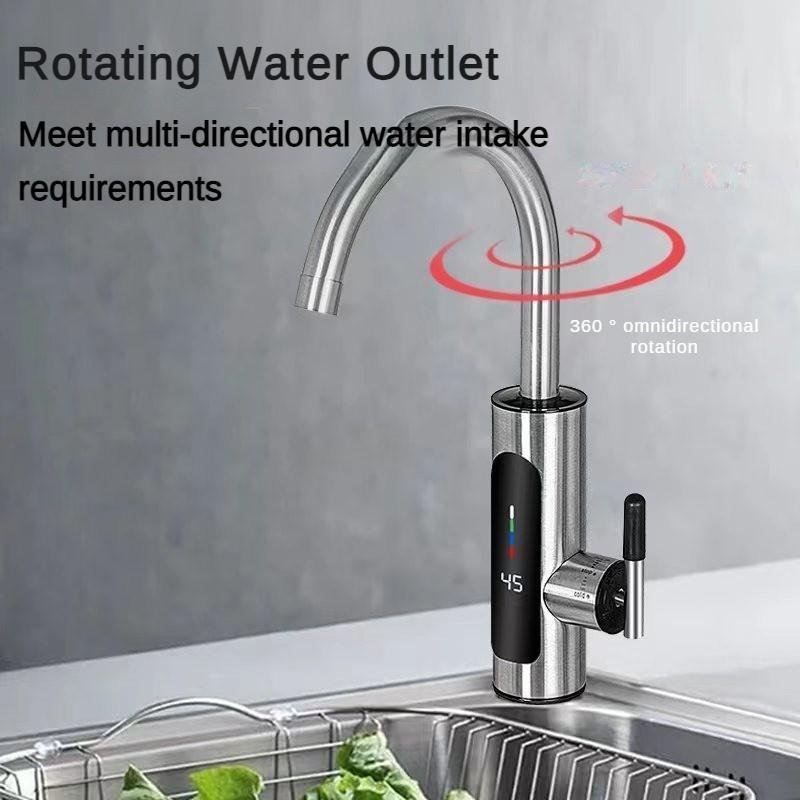 LED Metal Instant Electric Kitchen Faucet Water Tap - কিচেনের প্রিমিয়াম ইলেক্ট্রিক ওয়াটার ট্যাপ RY 019 - Image 3