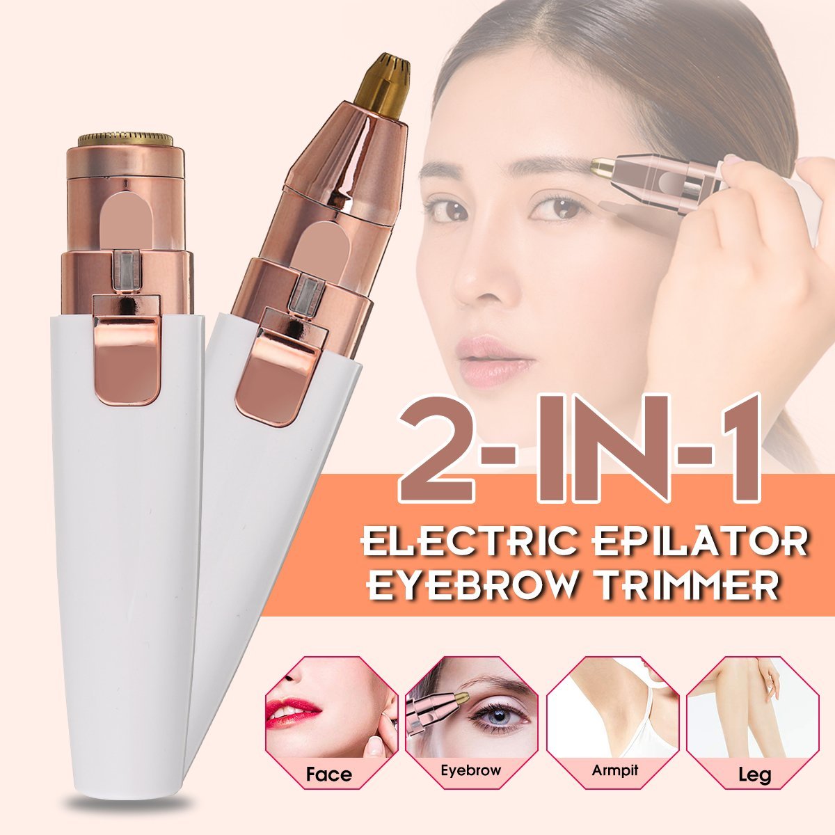 Battery System 2 in 1 Women Hair Remover