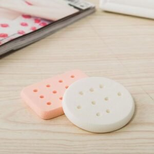 Alternative view of 2 pcs Kartlan Round and Rectangle Shaped Makeup Puff